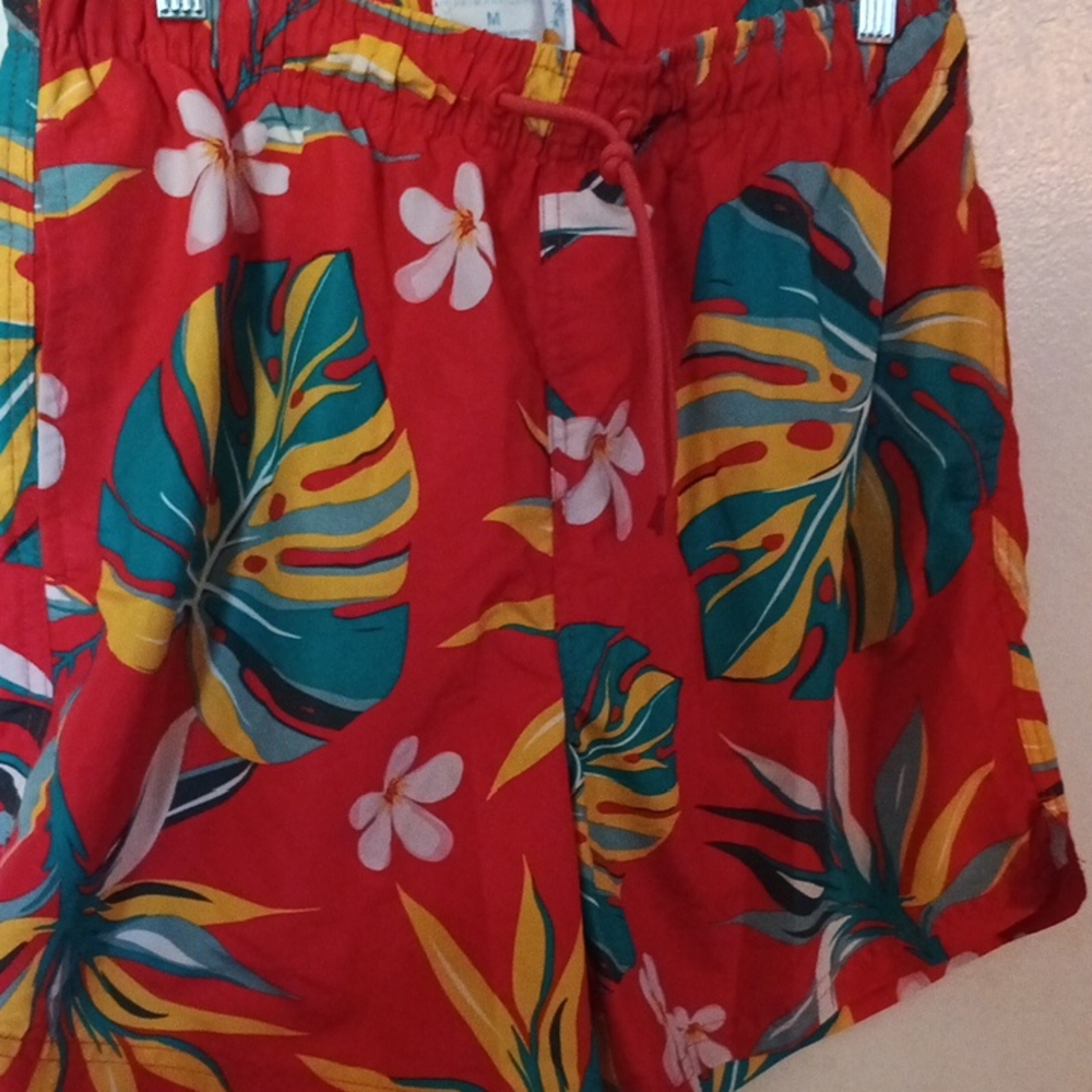 Primark Red Tropical Swim Trunks